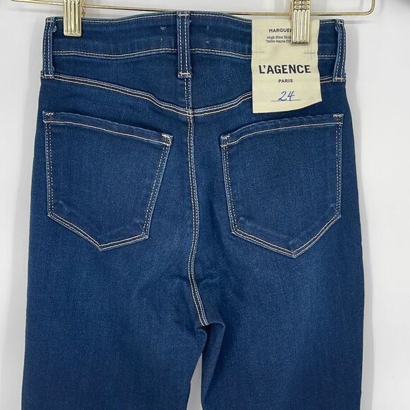L’AGENCE Marguerite Jean‎ High Rise Skinny Stretch Columbia Blue Size 24 - Picture 6 of 12